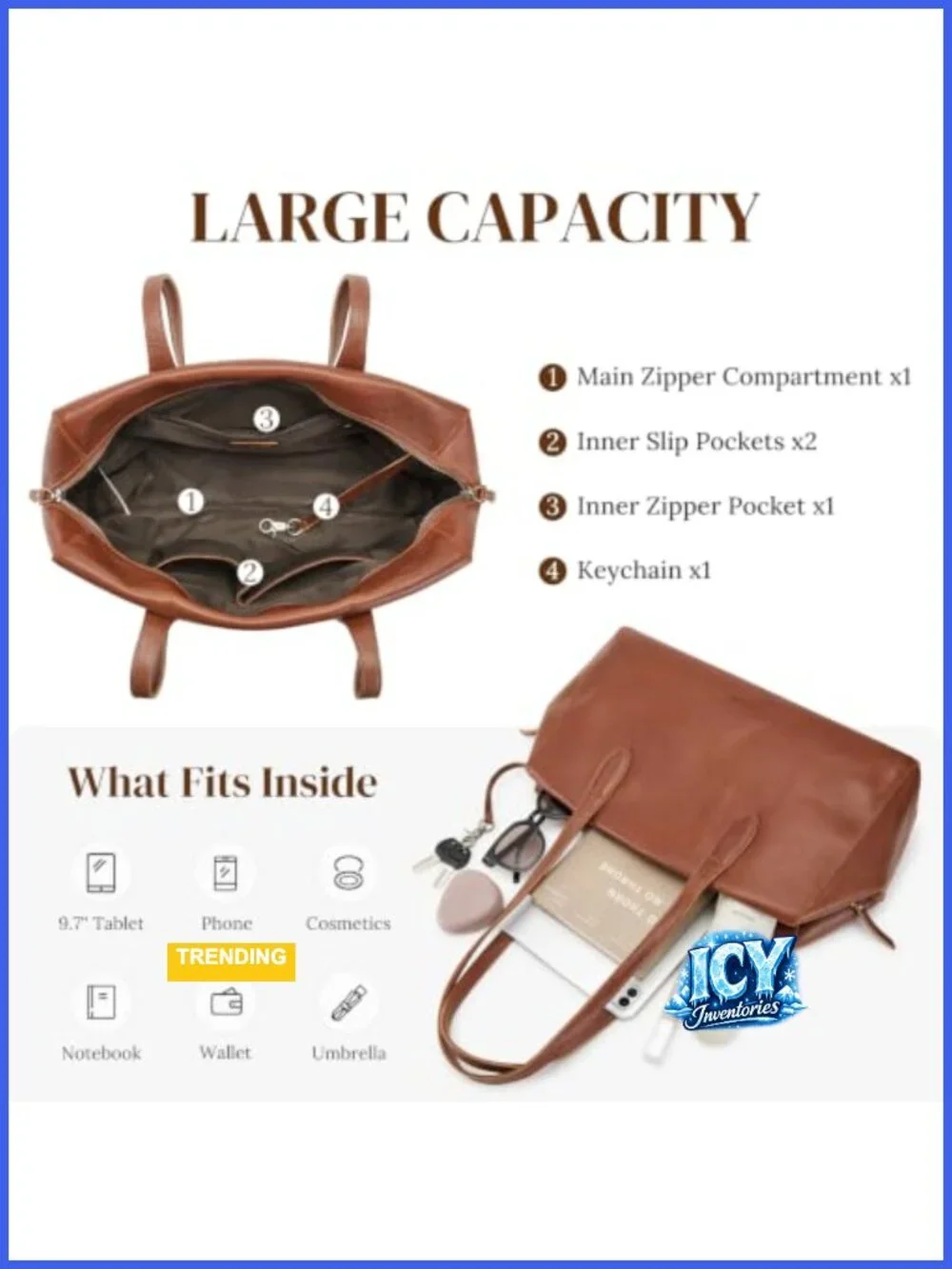 Genuine Leather Hobo Shoulder Bag for Women Vintage Tote with Zipper